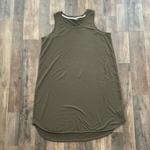 Wonderly Sleeveless Dress- XL- Olive